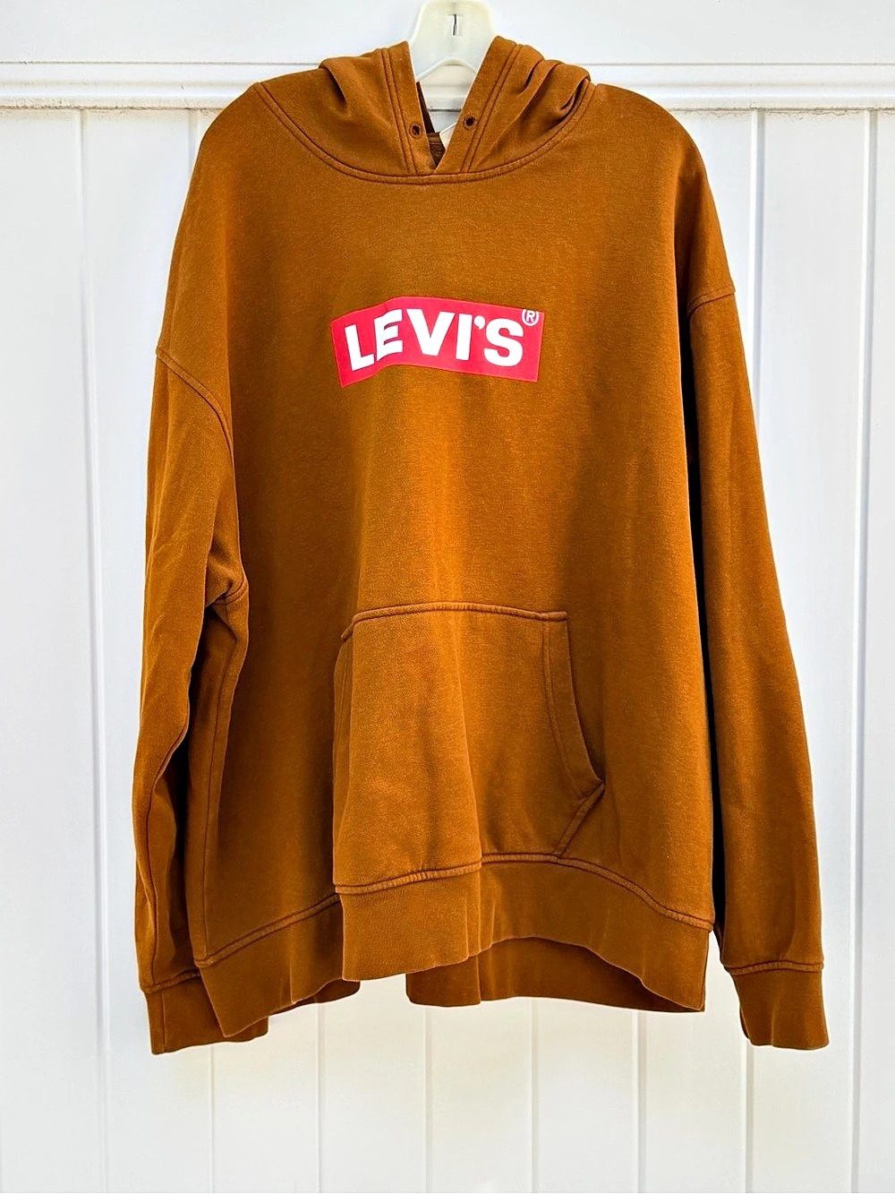 Levi's Relaxed Fit Graphic Hoodie Men's Rust Brown XXL